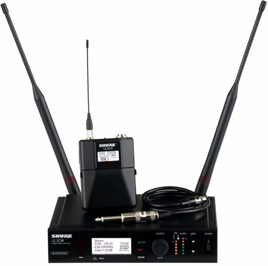 Shure ULXD14 Digital Wireless Bodypack Instrument System with ULXD4 Receiver and ULXD1 Transmitter