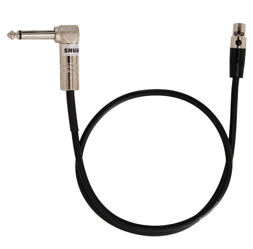 Shure WA304 Instrument Cable with TA4F to Right Angle 1/4" Connector