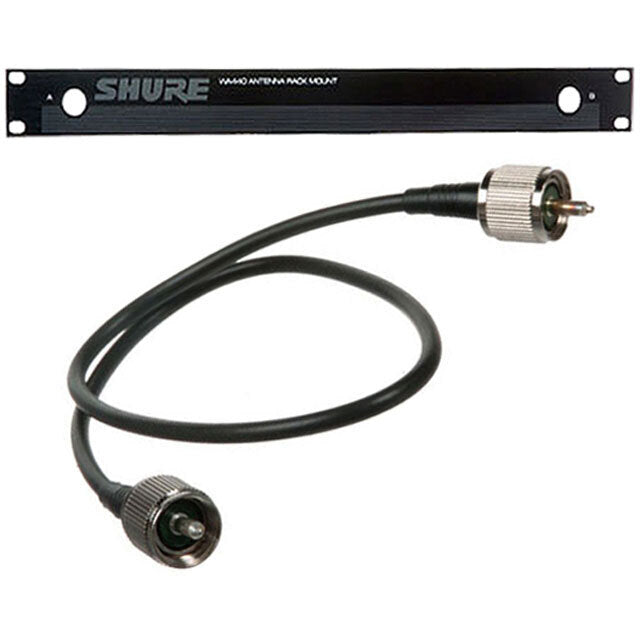 Shure WA440 Antenna Rackmount Kit for LX3, LX4, LX88 & SC4 Receivers with Cables and Adapters