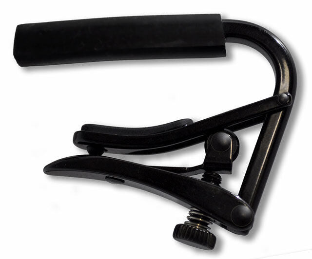 Shubb C1 Black Steel String Guitar Capo with Roller Design
