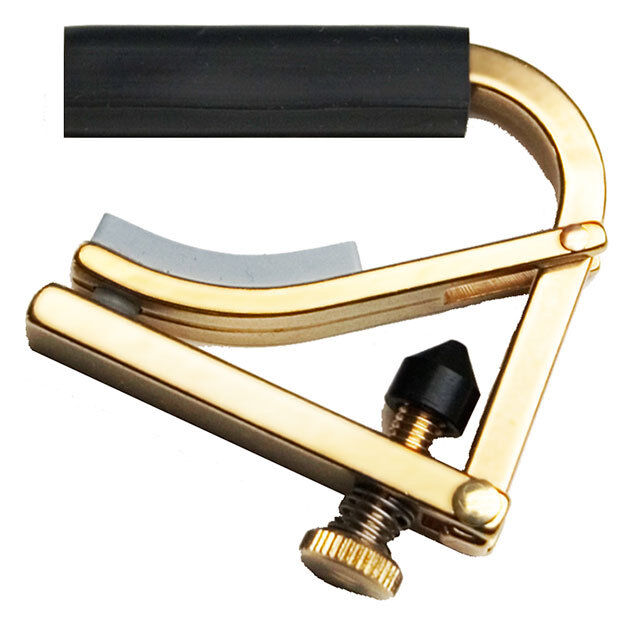Shubb C5 Standard Banjo Capo - Brass Finish with Roller Design and Contoured Lever