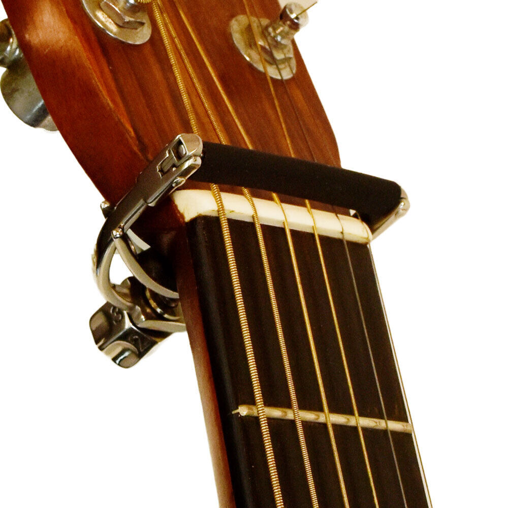 Shubb F3 Fine Tune Capo for Steel String Guitars with Wider Necks in Stainless Steel — view 3