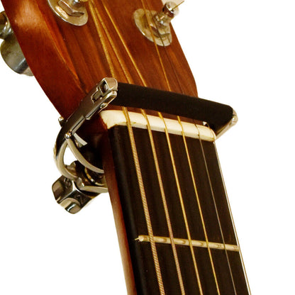 Shubb F3 Fine Tune Capo for Steel String Guitars with Wider Necks in Stainless Steel — view 3