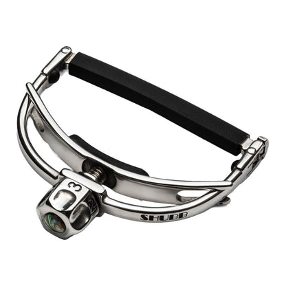 Shubb F3 Fine Tune Capo for Steel String Guitars with Wider Necks in Stainless Steel