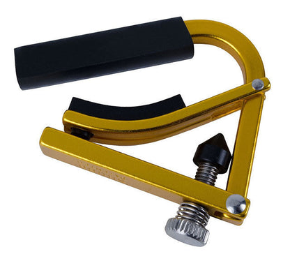 Shubb Lite Ukulele Capo - Metallic Gold Finish, Lightweight Aluminum, Fits Tenors, Sopranos, Concerts, Baritones