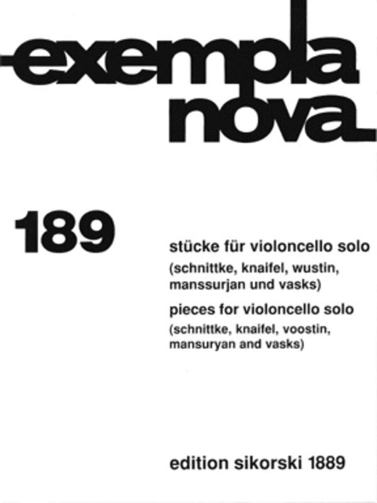 Pieces For Solo Cello Exempla Nova 189 Vlc Solo