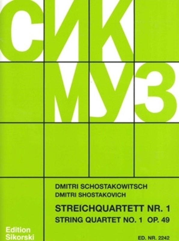 Shostakovich: String Quartet No. 1, Op. 49 — Set of Parts (Sikorski)