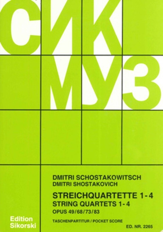 Shostakovich - String Quartets Nos 1-4 Study Score (Softcover Book)