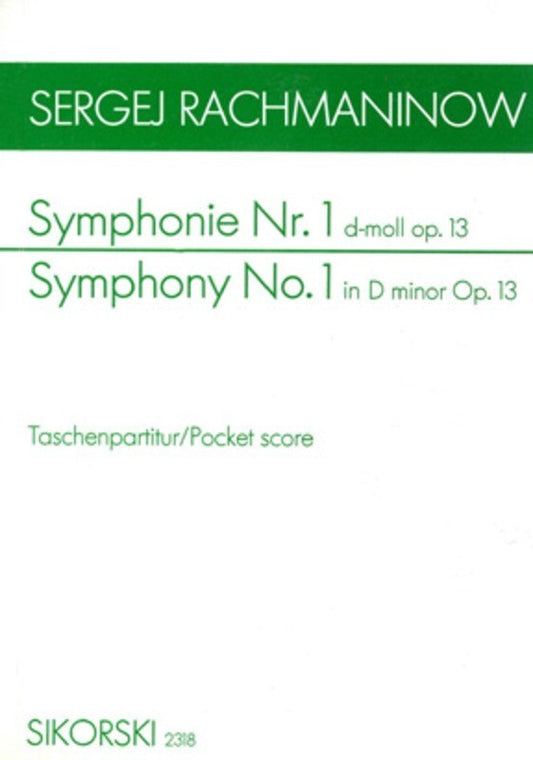 Rachmaninoff - Symphony No 1 D Minor Op 13 Study Score
