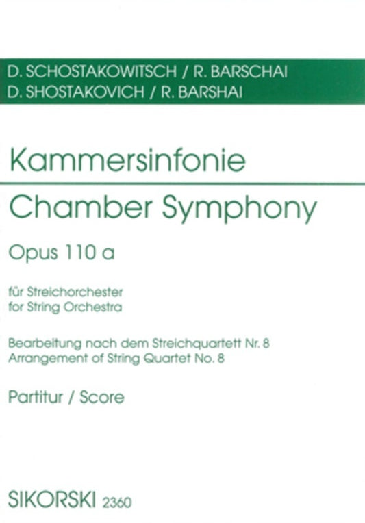Shostakovich - Chamber Symphony Op 110A Study Score Score