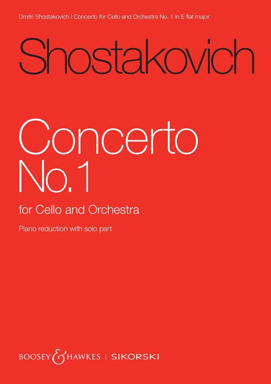 Shostakovich - Cello Concerto No 1 Op 107 Cello And Piano (Sikorski)