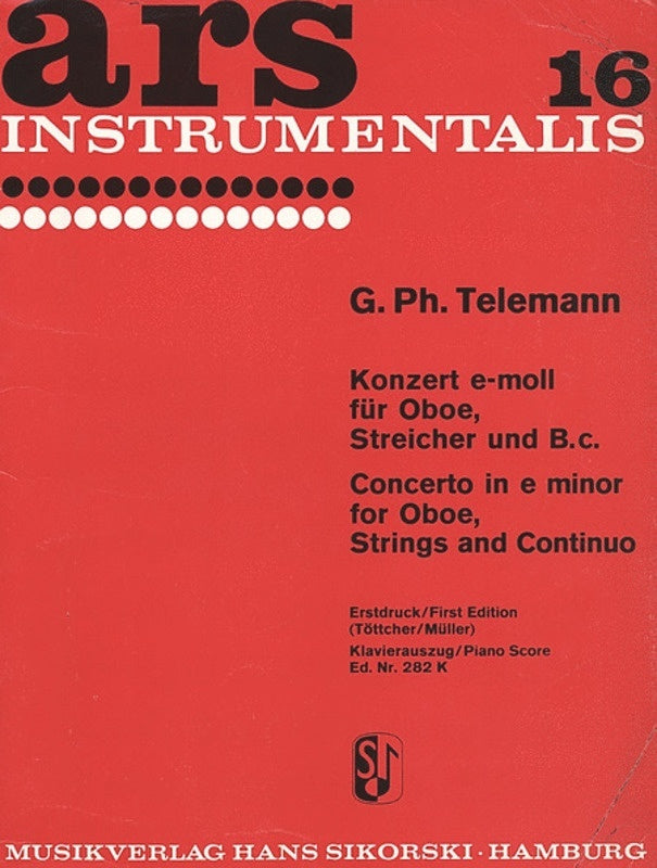 Concerto E Min Twv 51:E1 Oboe/Piano