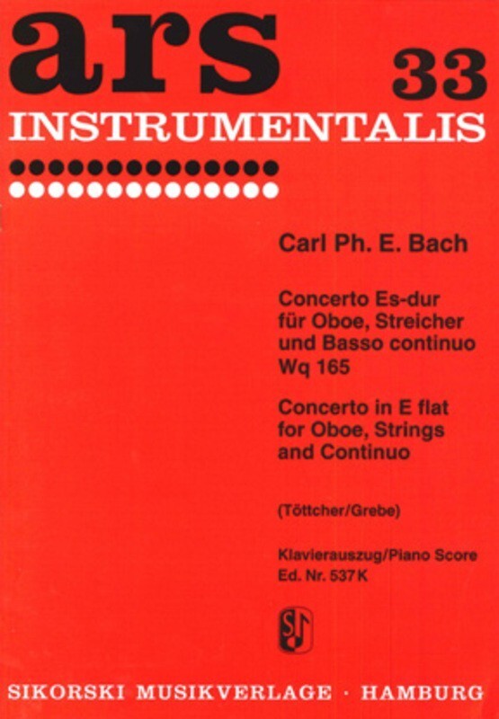 Cpe Bach - Concerto E Flat Major Wq 165 Oboe/Piano (Softcover Book)