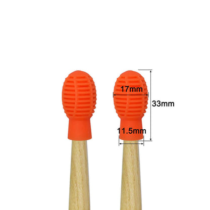 Maxtone Orange Silicone Drumstick Practice Tips (1 Pair) — view 2
