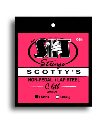 SIT 6-String Scottys C6th Tuning Silencer Semi-Flat Nickel Lap Steel String Set 15-36 Gauge