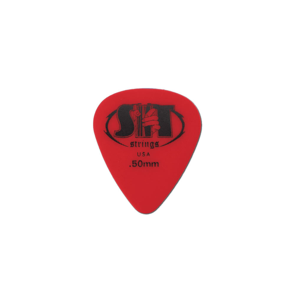 SIT Thin Nylon Guitar Picks Red 0.50mm - 12 Pack