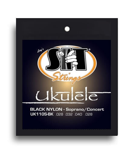 SIT Black Nylon Ukulele String Set for Soprano/Concert - 4 Strings, Gauge: .028, .032, .040, .028