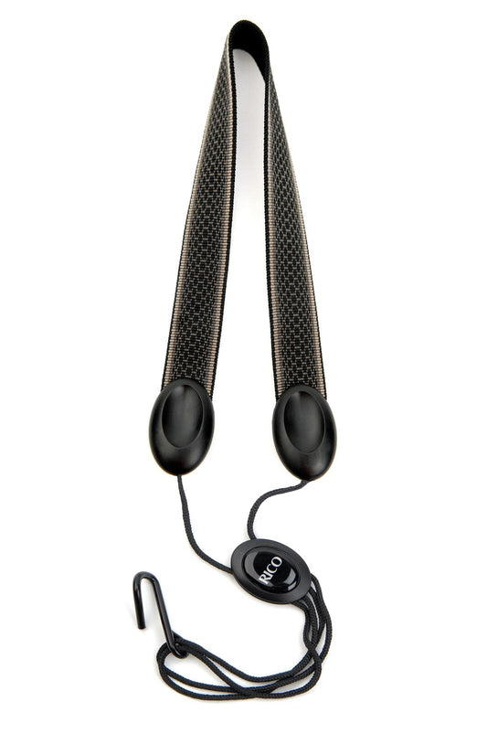 Rico Saxophone Strap, Soprano/Alto, Gray Scales