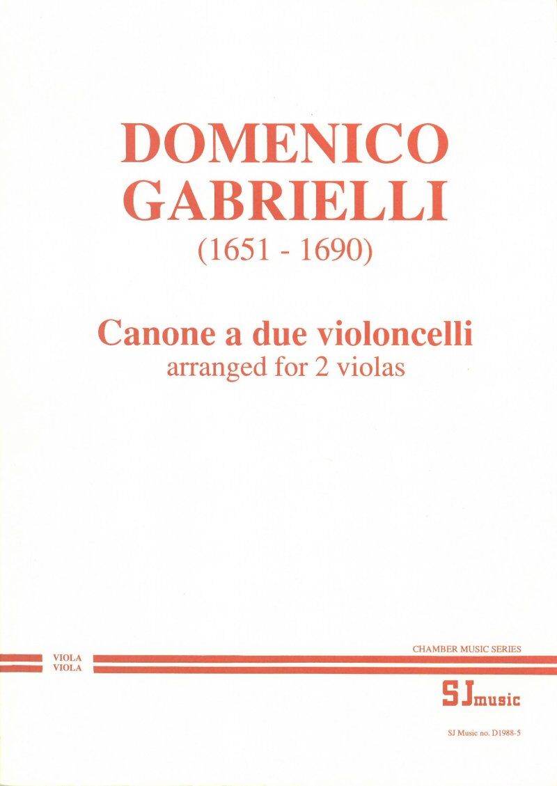 Gabrielli Canon for 2 Cellos Arranged for 2 Violas - Viola Duet by SJ Music