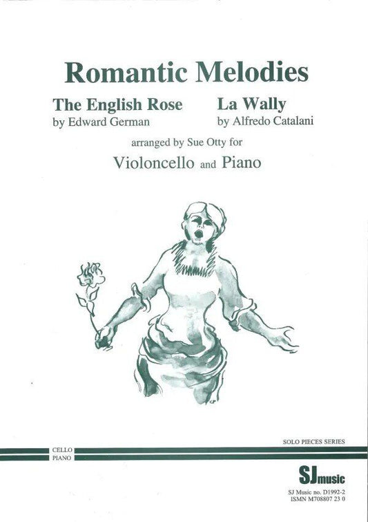 Romantic Melodies for Cello/Piano - English Rose & La Wally Transcriptions
