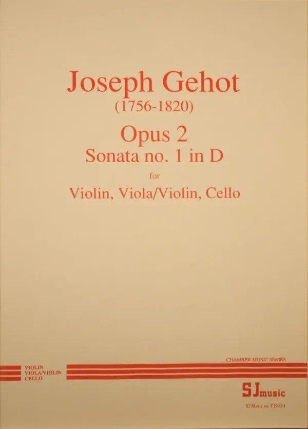 GEHOT Sonata Op. 2 No. 1 in D for String Trio
