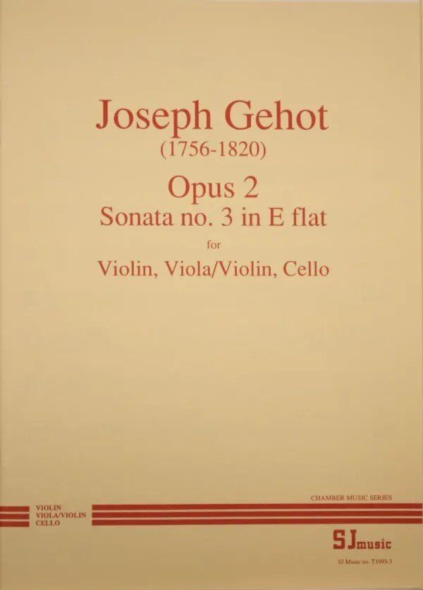 GEHOT Sonata Op. 2 No. 3 in E Flat for String Trio - Cello, Viola, Violin