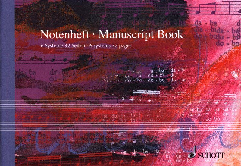 A5 Landscape Manuscript Book 32 Pages 6 Staves by Schott Music