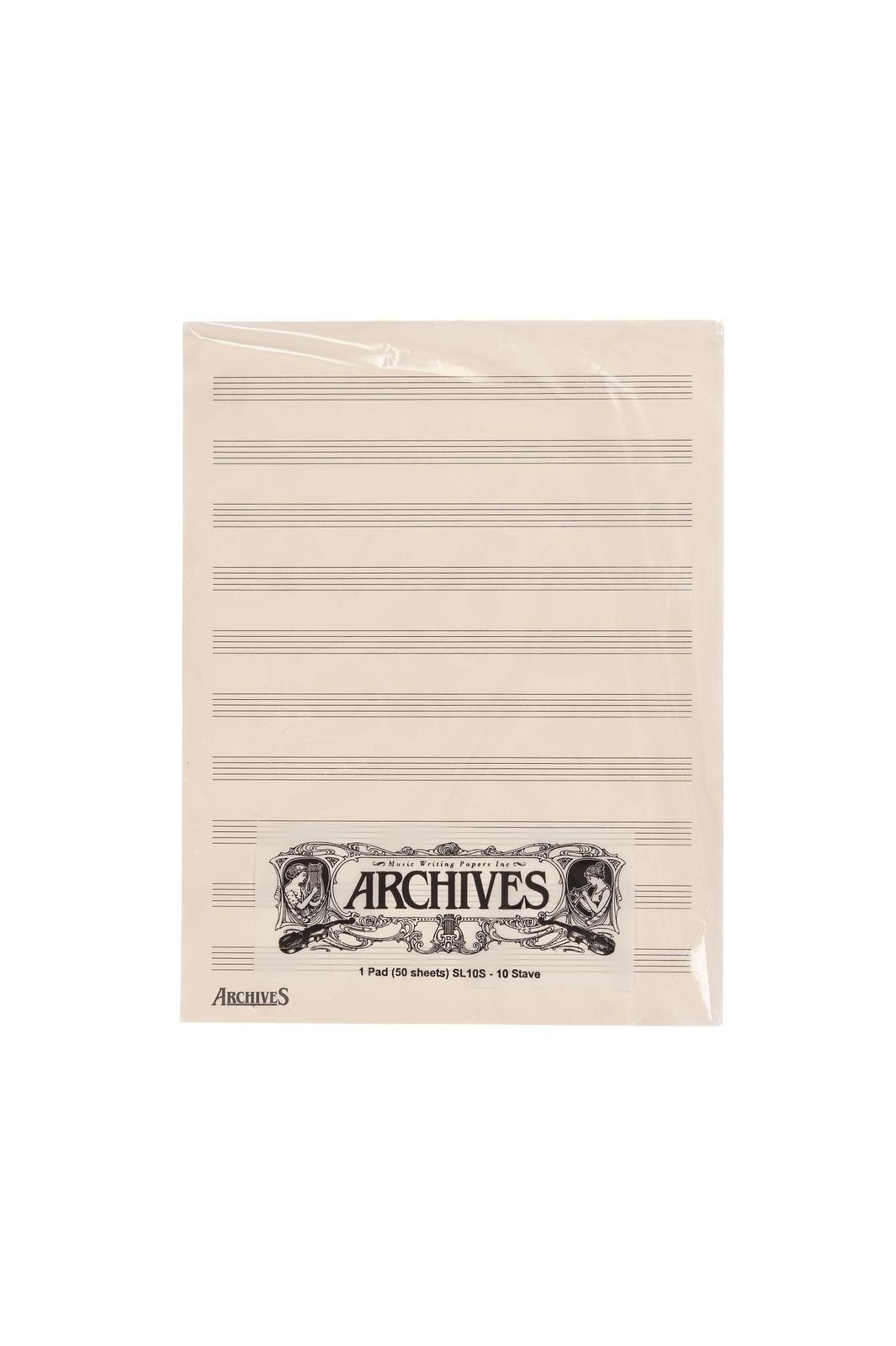 Archives Manuscript Score Pads, 10 Stave, 50 Sheets