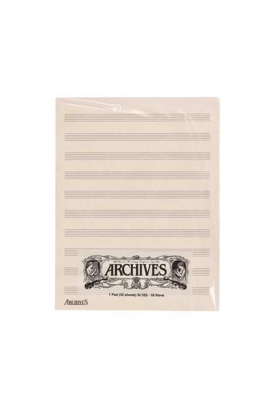 Archives Manuscript Score Pads, 10 Stave, 50 Sheets