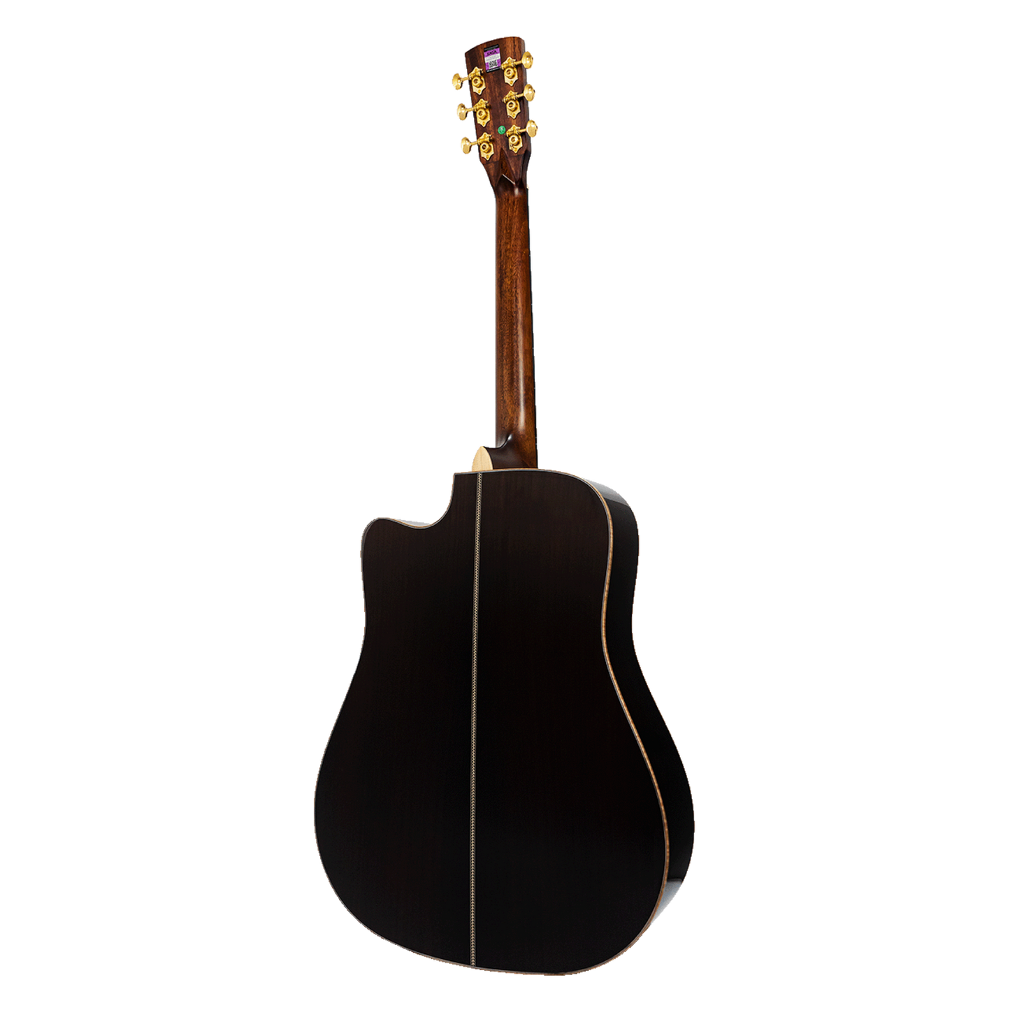 Saga SL65C All-Solid Spruce Rosewood Acoustic-Electric Dreadnought Guitar Natural Gloss — view 2