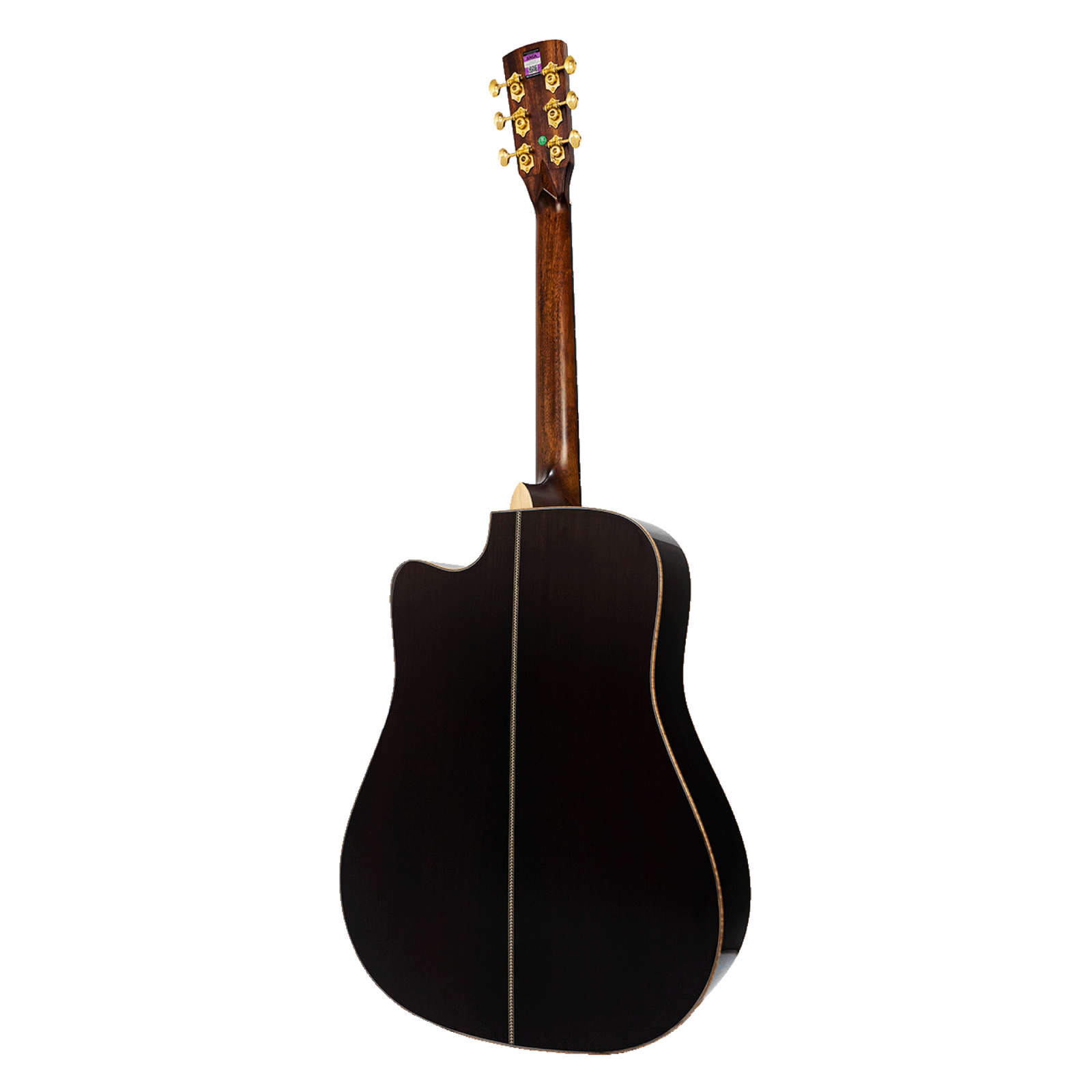 Saga SL65C All-Solid Spruce Rosewood Acoustic-Electric Dreadnought Guitar Natural Gloss — view 2