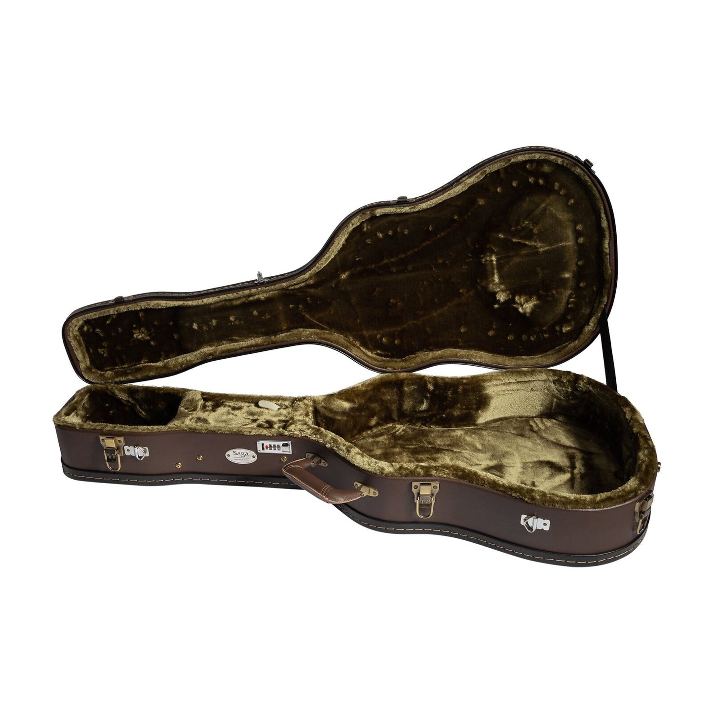 Saga SL68C Solid Spruce Mahogany Acoustic-Electric Dreadnought Guitar Natural — view 3