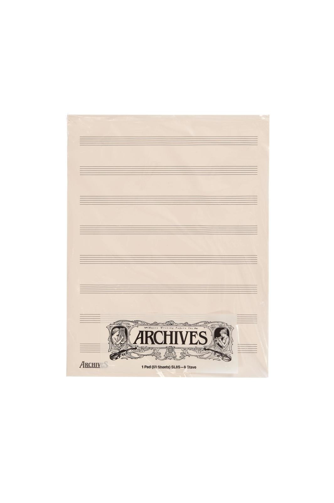 Archives Manuscript Score Pads, 8 Stave, 50 Sheets