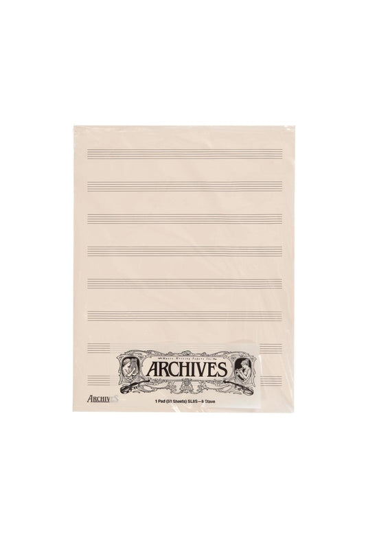 Archives Manuscript Score Pads, 8 Stave, 50 Sheets
