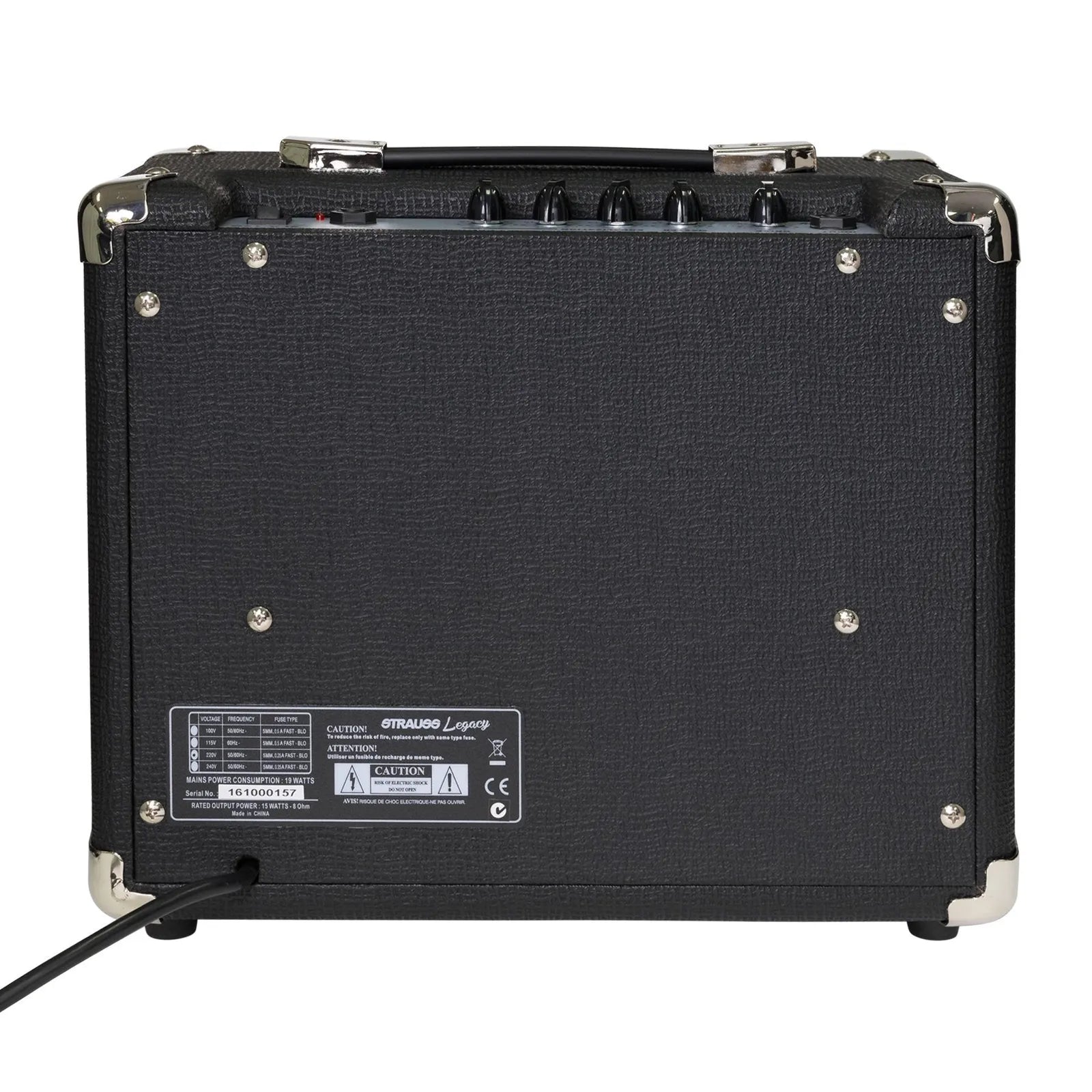 Strauss Legacy SLA-15B 15W Solid State Bass Guitar Practice Amplifier Black — view 2