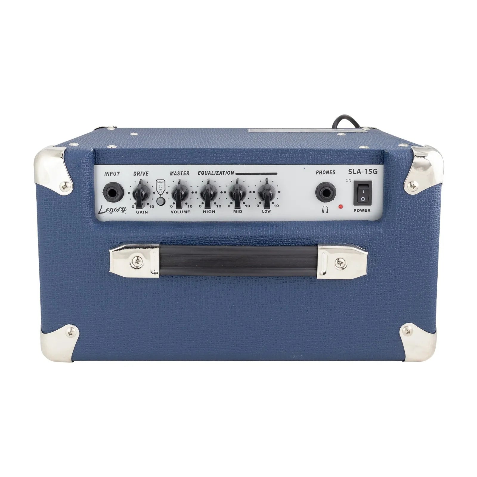 Strauss Legacy SLA-15G 15 Watt Solid State Guitar Practice Amplifier - Blue — view 4
