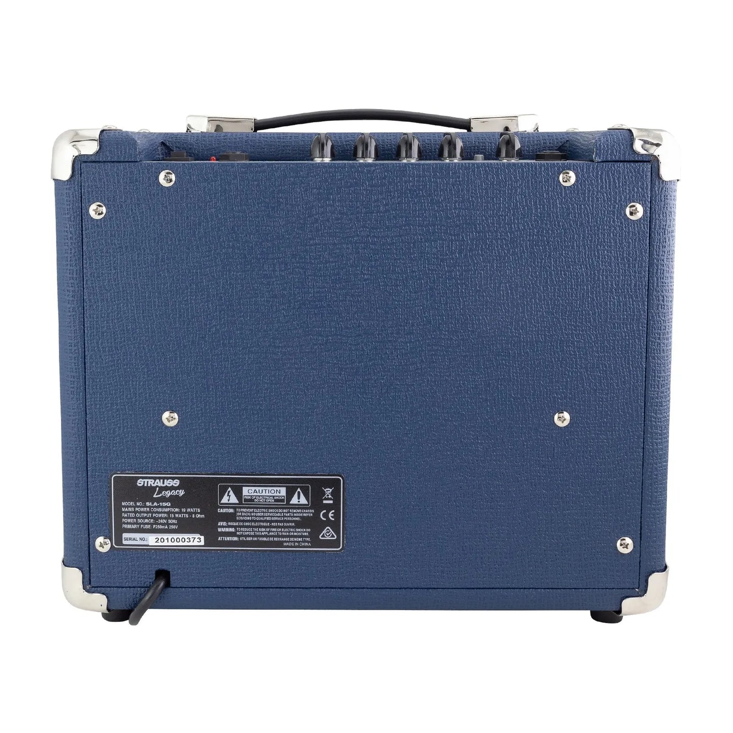 Strauss Legacy SLA-15G 15 Watt Solid State Guitar Practice Amplifier - Blue — view 2