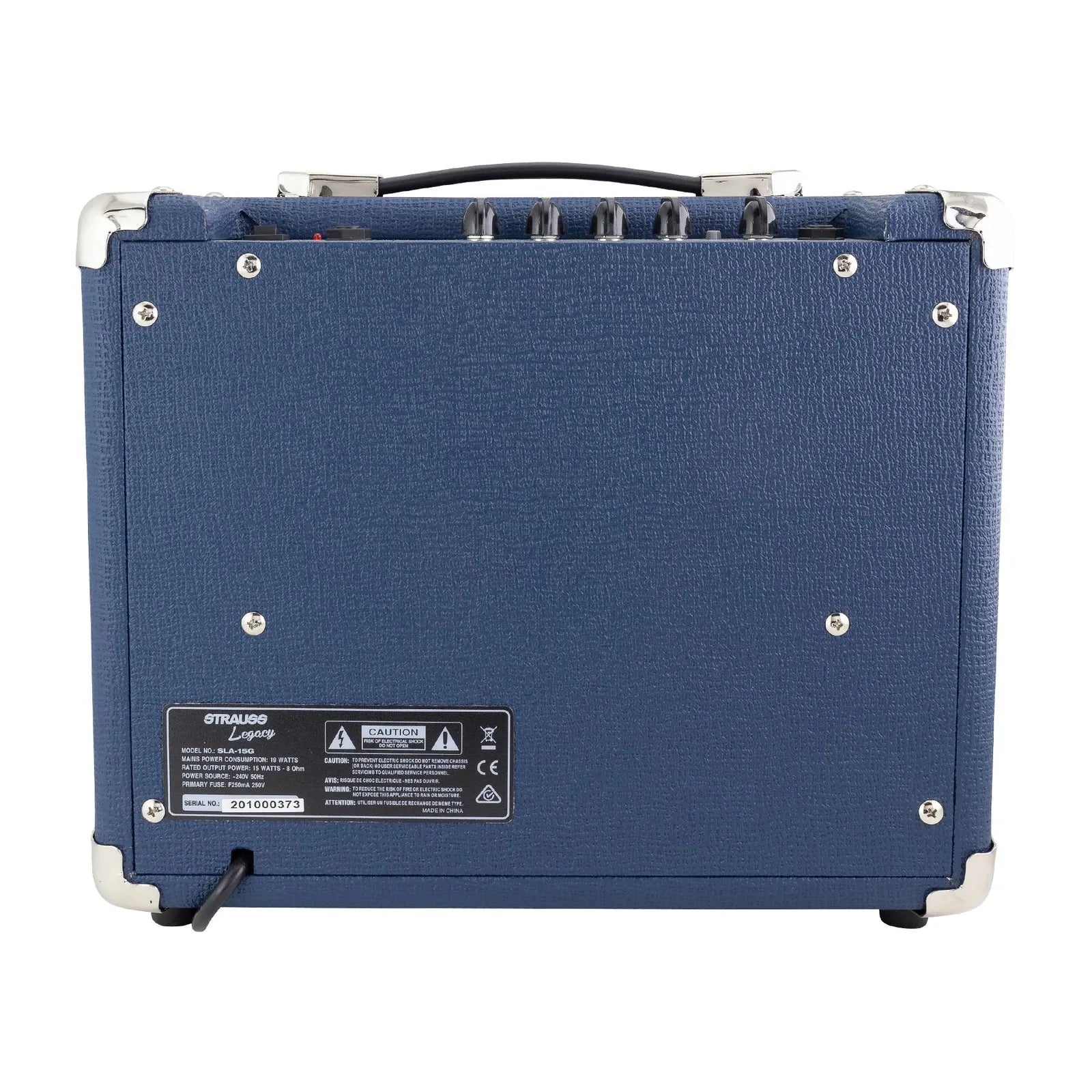 Strauss Legacy SLA-15G 15 Watt Solid State Guitar Practice Amplifier - Blue — view 2