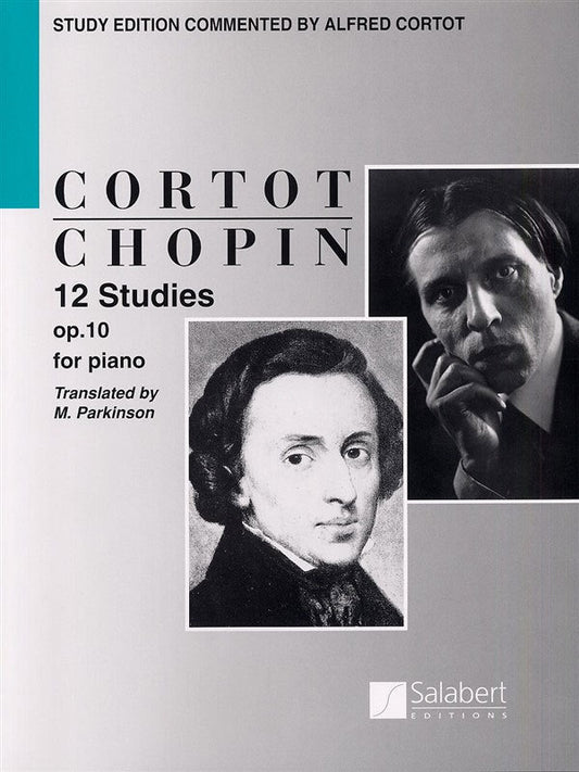 Chopin - 12 Studies Op 10 Piano Ed Cortot English Text (Softcover Book)