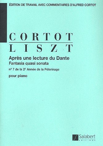 Apres Une Lecture De Dante Fantasia Ed Cortot