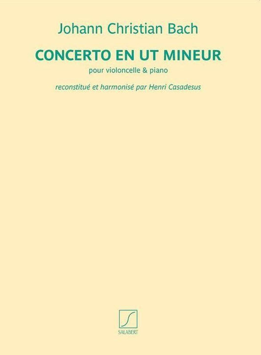 JC Bach - Concerto in C Minor for Cello and Piano, Salabert Editions, 30 Pages