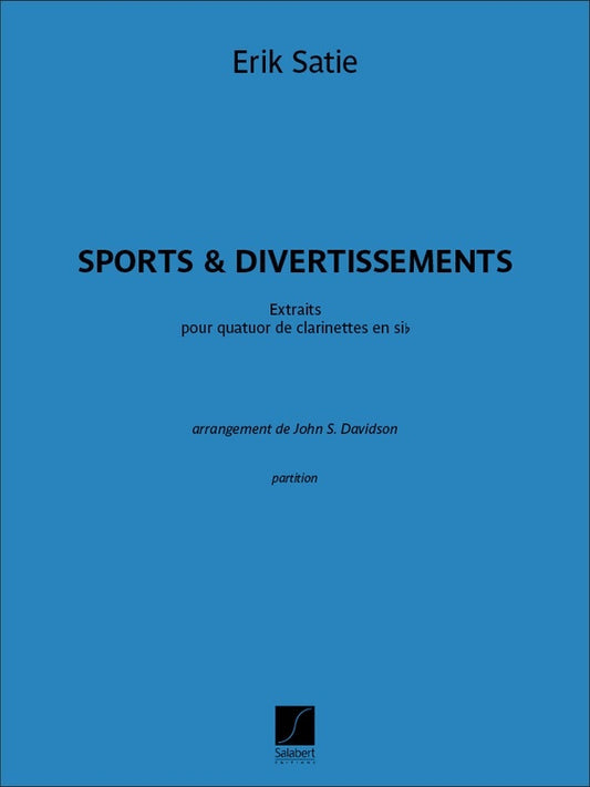 Sports Et Divertissements Extraits Clarinet Quartet Score