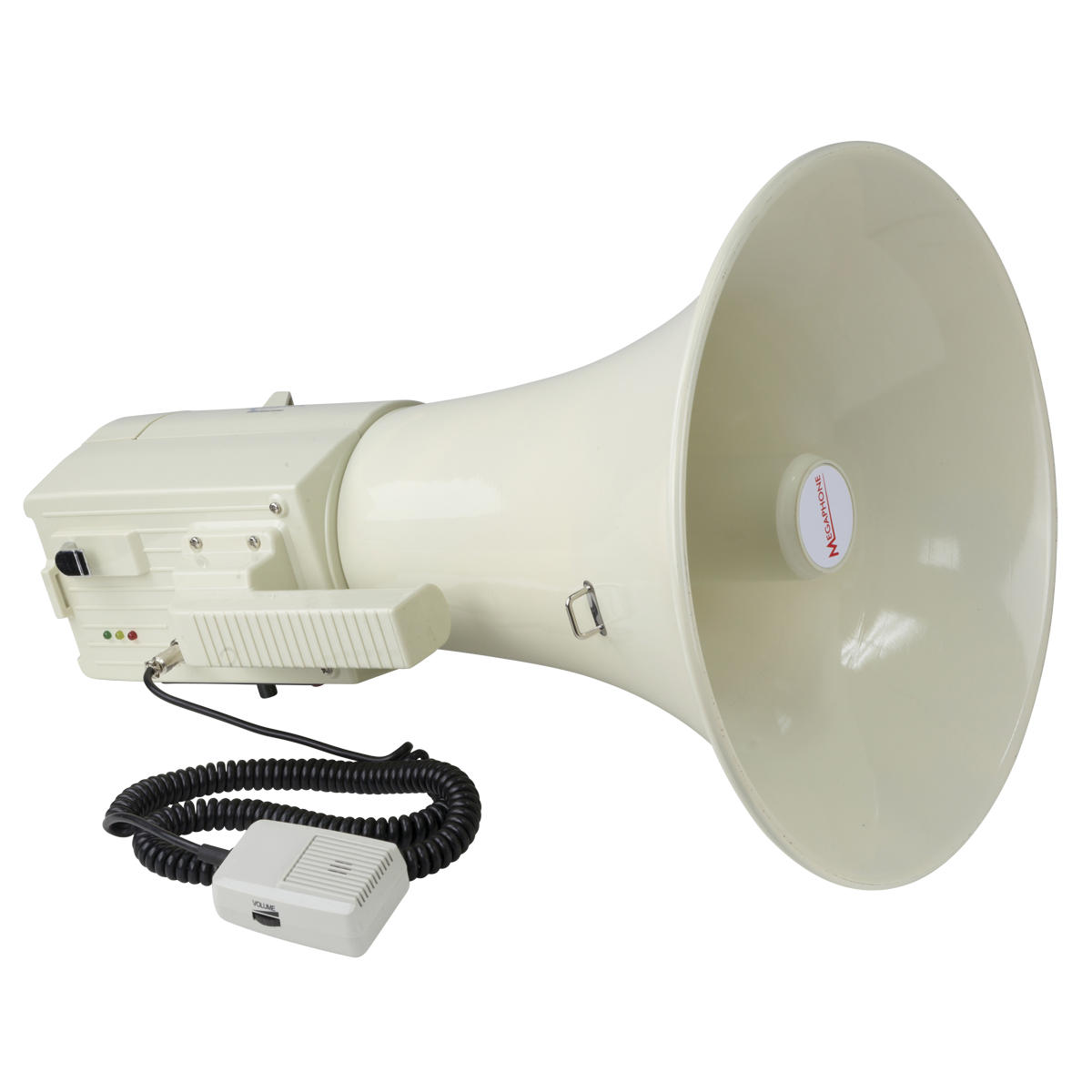 SoundArt 45 Watt Portable Hand-Held Megaphone with Record/Playback, 800m Range, Handheld Microphone, Volume Control, White