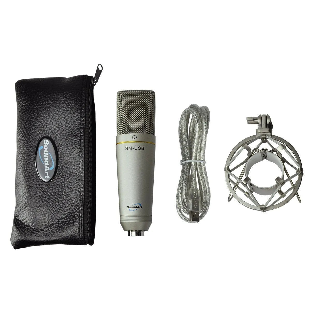 SoundArt SM-USB Condenser Microphone with Shock Mount, Carry Case, and USB Cable — view 2