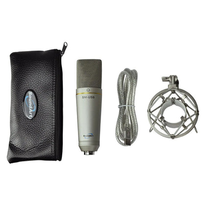 SoundArt SM-USB Condenser Microphone with Shock Mount, Carry Case, and USB Cable — view 2