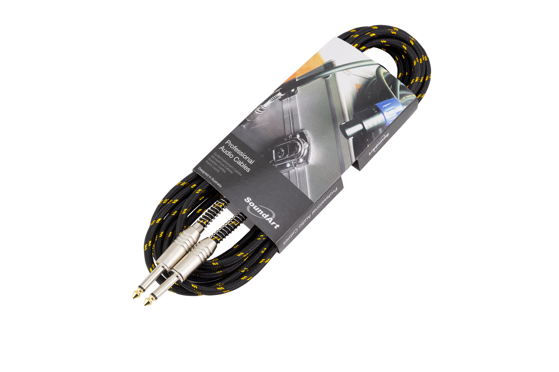 SoundArt SMI-26-GLD Braided Guitar/Instrument Cable 6m with Deluxe Plugs