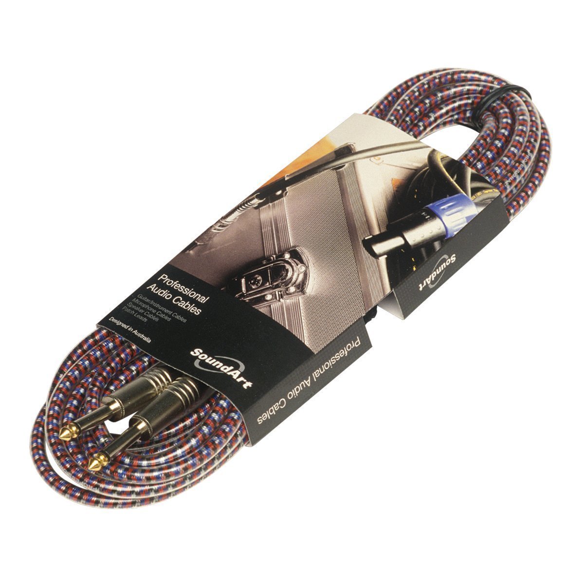 SoundArt SMI-28 Braided Instrument Cable 6m Red Jack to Jack