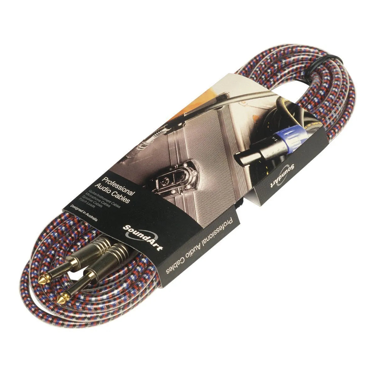 SoundArt SMI-28 Braided Instrument Cable 6m Red Jack to Jack