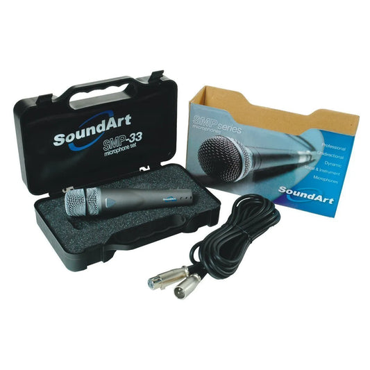 SoundArt SMP-33 Dynamic Microphone Set with Hard Case and Mic Cable