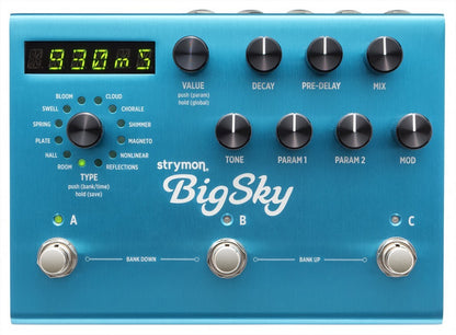 Strymon Big Sky Multi Dimensional Studio Reverb Effects Pedal